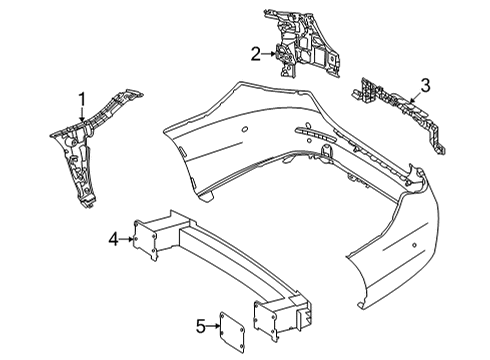 2025 Mercedes-Benz C43 AMG Bumper & Components - Rear Diagram 3