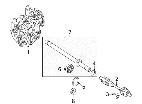 2015 Mercedes-Benz E63 AMG Front Axle & Carrier Diagram