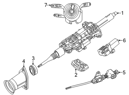 2024 Mercedes-Benz GLS63 AMG Switches Diagram