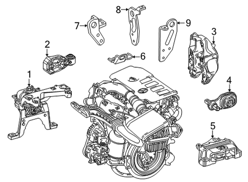 2024 Mercedes-Benz GLA35 AMG BRACING Diagram for 260-223-06-00