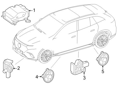 2025 Mercedes-Benz EQS 580 SUV Air Bag Components Diagram 2