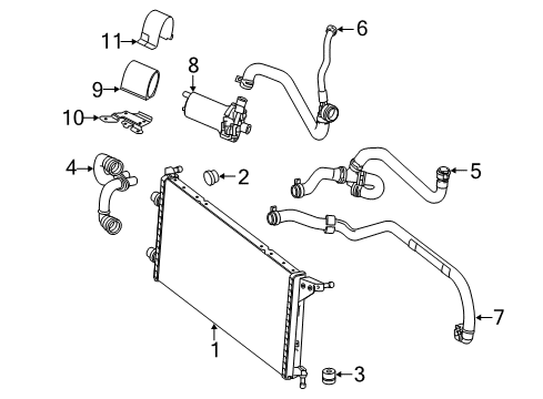 2015 Mercedes-Benz GL450 Intercooler - Belts Diagram 2