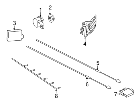 2024 Mercedes-Benz EQS 450 Parking Aid Diagram 5
