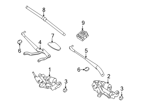 2012 Mercedes-Benz S400 Wipers Diagram 3