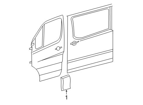 2011 Mercedes-Benz Sprinter 2500 Exterior Trim - Pillars Diagram 2