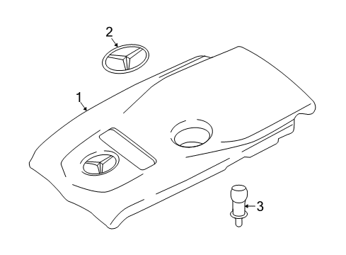 2018 Mercedes-Benz GLC300 Engine Cover Diagram for 274-010-67-07