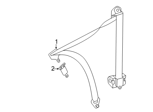 2012 Mercedes-Benz Sprinter 2500 Seat Belt - Body Diagram 2
