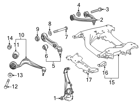 2020 Mercedes-Benz S560 Front Suspension Components Diagram 4