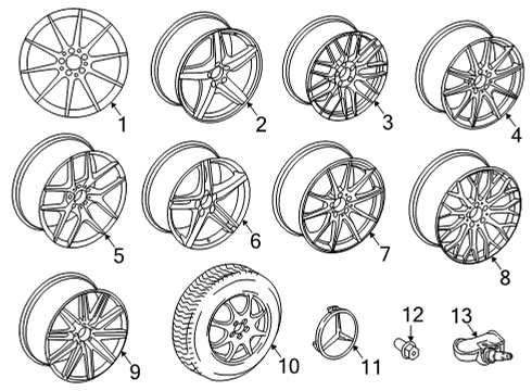 2019 Mercedes-Benz AMG GT R Wheels Diagram