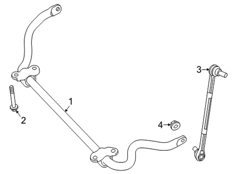 2020 Mercedes-Benz GLC300 Stabilizer Bar & Components Diagram 4