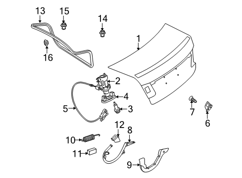 2011 Mercedes-Benz E350 Trunk Diagram 3