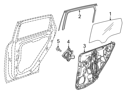 2017 Mercedes-Benz B250e Glass - Door Diagram