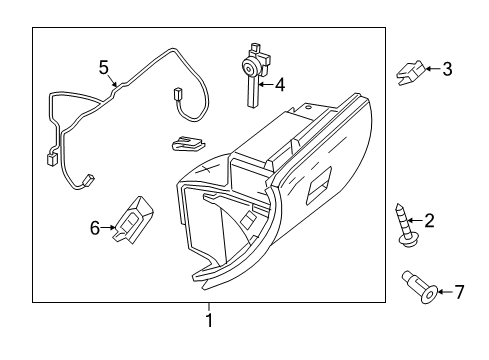 2016 Mercedes-Benz B250e Glove Box Diagram
