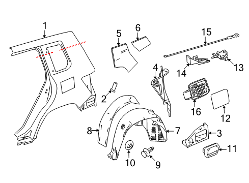 2013 Mercedes-Benz GLK350 Fuel Door