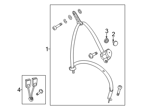 2016 Mercedes-Benz E63 AMG S Seat Belt - Body Diagram 3
