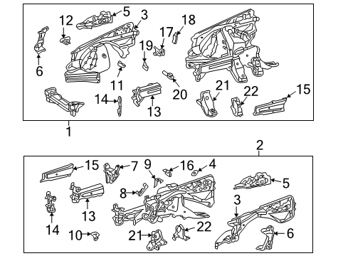 1998 Mercedes-Benz C280 Structural Components & Rails