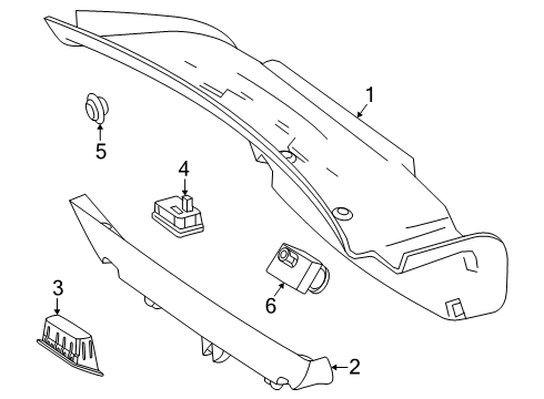 2025 Mercedes-Benz CLE53 AMG Interior Trim - Trunk Diagram 2