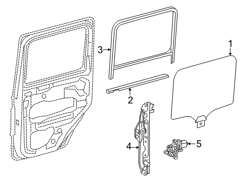 2025 Mercedes-Benz G63 AMG Glass - Door Diagram 2