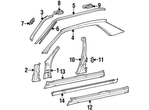 1995 Mercedes-Benz E420 Center Pillar & Rocker