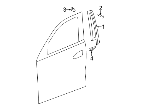 2013 Mercedes-Benz ML350 Exterior Trim - Front Door