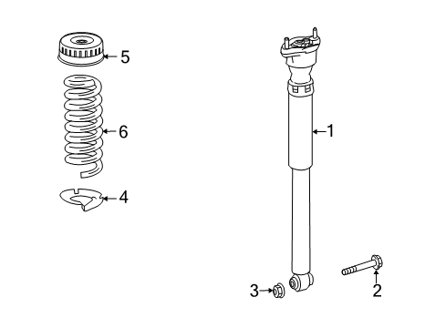 2013 Mercedes-Benz E400 Shocks & Components Diagram