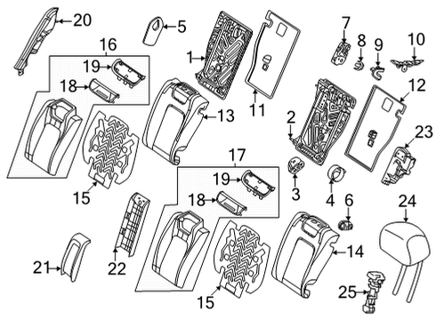 2025 Mercedes-Benz AMG GT 63 OUTER COV., RR SEAT BACKR Diagram for 290-920-79-06-8V97