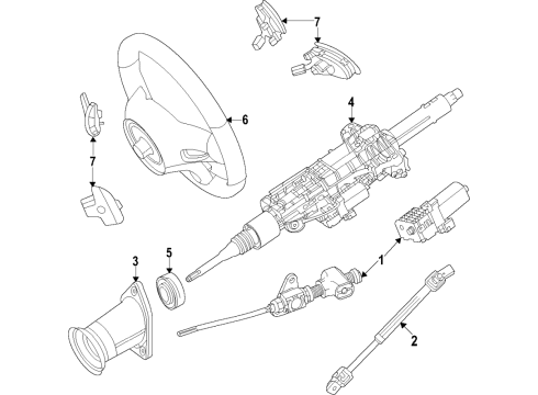 2021 Mercedes-Benz GLE53 AMG SUV Steering Column