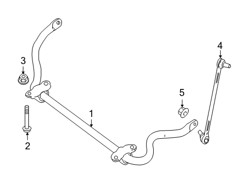 2010 Mercedes-Benz C300 Stabilizer Bar & Components Diagram 3