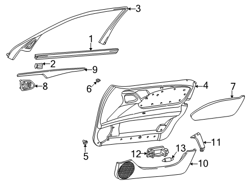 2001 Mercedes-Benz E320 Interior Trim - Front Door