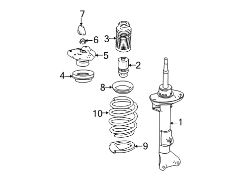 2014 Mercedes-Benz C250 Struts & Components Diagram 2