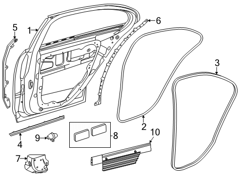 2025 Mercedes-Benz E450 Door & Components Diagram 3