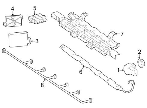 2021 Mercedes-Benz GLC63 AMG Electrical Components - Rear Bumper Diagram 3