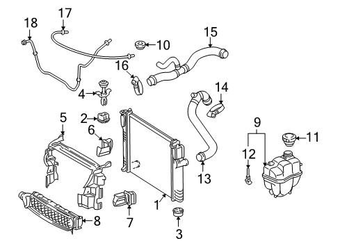 2005 Mercedes-Benz E320 Lower Hose Diagram for 211-501-12-82