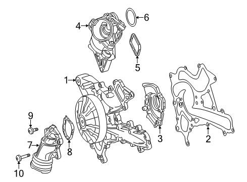 2012 Mercedes-Benz C350 Water Pump Diagram
