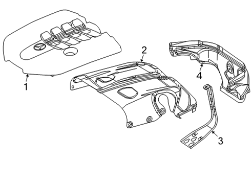2020 Mercedes-Benz GLS580 Engine Cover Diagram for 176-010-26-01