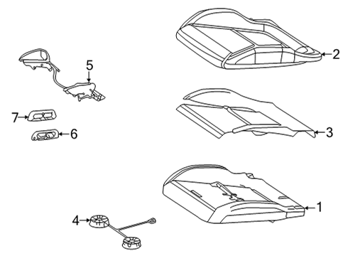 2019 Mercedes-Benz AMG GT C Driver Seat Components Diagram