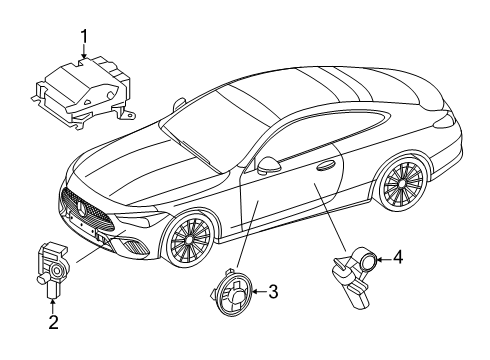 2024 Mercedes-Benz CLE53 AMG Air Bag Components