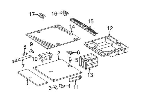 2007 Mercedes-Benz E350 Interior Trim - Rear Body Diagram 2