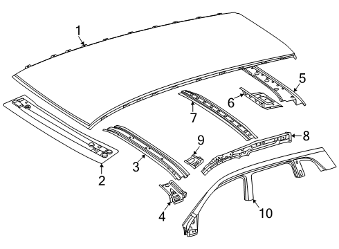 2024 Mercedes-Benz EQB 350 Roof & Components Diagram 2