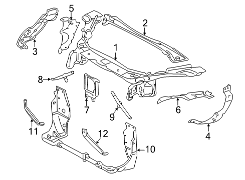 2004 Mercedes-Benz SL500 Radiator Support
