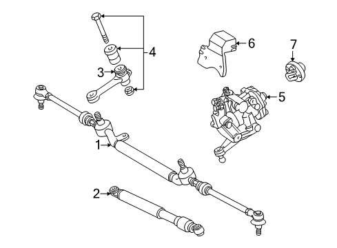 2002 Mercedes-Benz SLK320 Steering Gear & Linkage Diagram 2