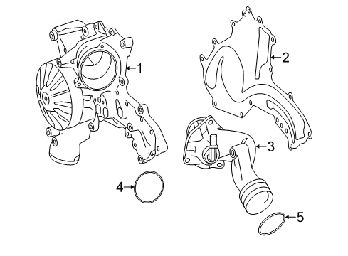 2017 Mercedes-Benz CLS550 Water Pump Diagram