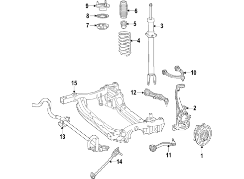 2021 Mercedes-Benz C43 AMG Front Suspension Diagram