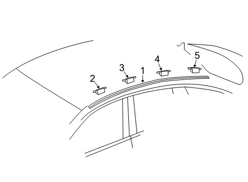 2016 Mercedes-Benz GLE450 AMG Exterior Trim - Roof Diagram 2