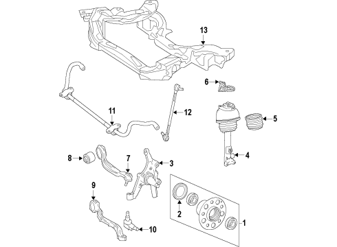 2011 Mercedes-Benz E350 Ride Control - Front Diagram