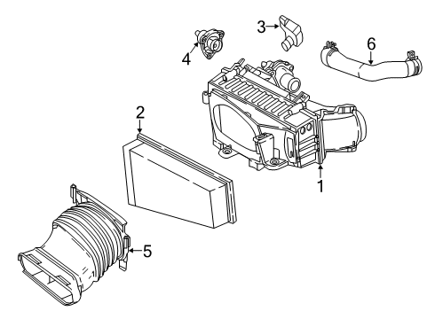 2019 Mercedes-Benz S63 AMG Air Intake Diagram