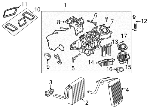 2008 Mercedes-Benz SLK55 AMG TEMPERATURE SENSOR Diagram for 171-830-01-72-64