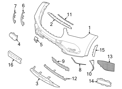 2021 Mercedes-Benz GLE53 AMG SUV Bumper & Components - Front