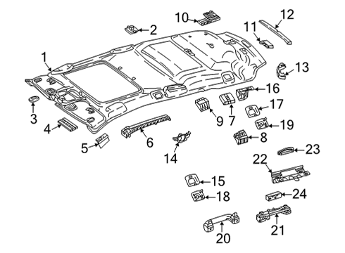 2021 Mercedes-Benz E450 Interior Trim - Roof Diagram 3