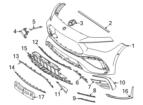 2024 Mercedes-Benz CLE53 AMG Bumper & Components - Front